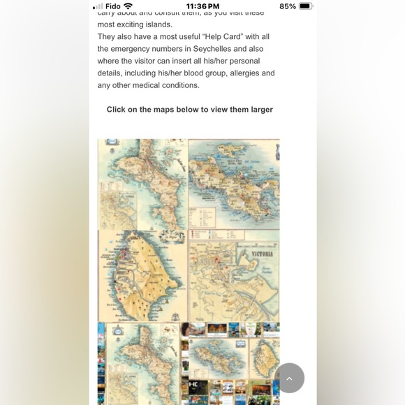 Seychelles Tourist souvenir antique style pocket map booklet - Picture 12 of 12